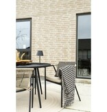 KantoormeubelenPlus Zijplaid - Plaid, zwart/beige, 130x180 cm