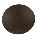 Stalux Ronde eettafel 'Daan' 120cm, kleur zwart / bruin hout