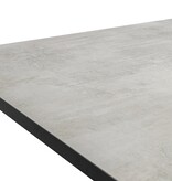 KantoormeubelenPlus Stalux Eettafel 'Gijs' 200 x 100cm, kleur zwart / beton