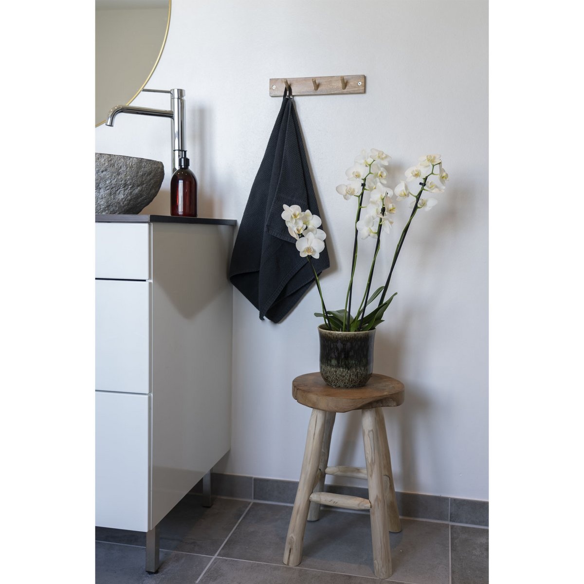 KantoormeubelenPlus Badia Teak Kruk