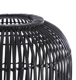 KantoormeubelenPlus Figo Vloerlamp - H76,5 x Ø32,5 cm - Bamboe - Zwart