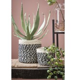 KantoormeubelenPlus Bonaparte Mand voor Planten - H18 x Ø18 cm - Jute - Zwart