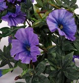 KantoormeubelenPlus Petunia Kunst Hangplant in Bloempot Stan - L25 x B45 x H50 cm - Donkerpaars