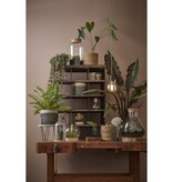 KantoormeubelenPlus Bonaparte Mand voor Planten - H18 x Ø18 cm - Jute - Zwart