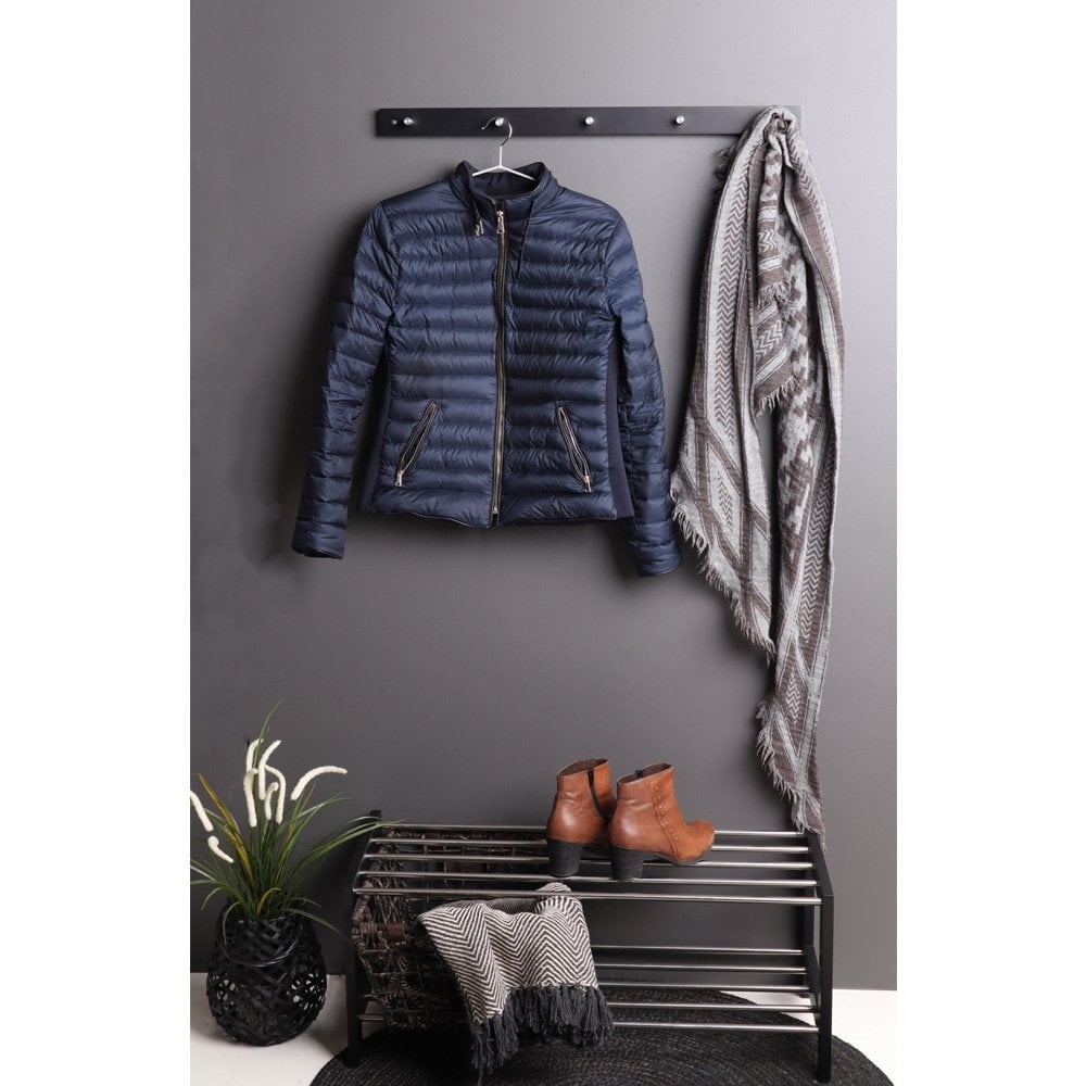 KantoormeubelenPlus Padova Coat Rack - Kapstok in zwart met 5 haken in metaal