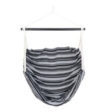 KantoormeubelenPlus Lamia Hangstoel - Hangstoel, polyester/katoen, lariks, zwart/grijs/wit