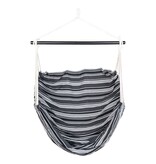 Lamia Hangstoel - Hangstoel, polyester/katoen, lariks, zwart/grijs/wit