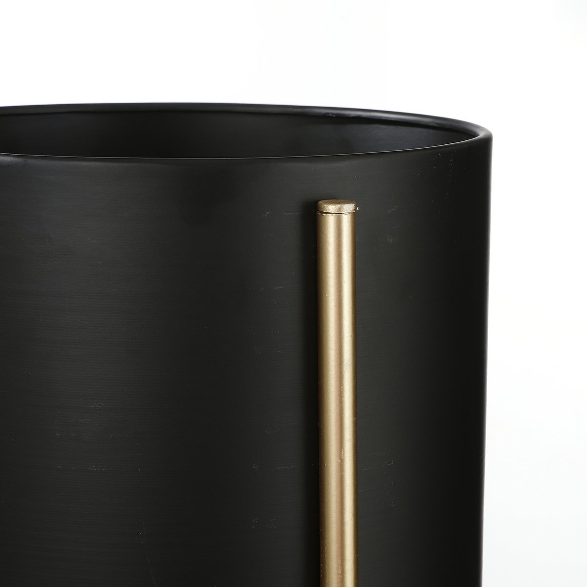 KantoormeubelenPlus Sverre Bloempot op Standaard - H29 x Ø25 cm - Zwart, Goud