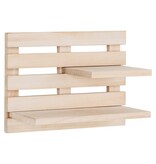 Odessa Plank - Wandplank, 2 planken van natuurlijk hout 30x16,5 cm