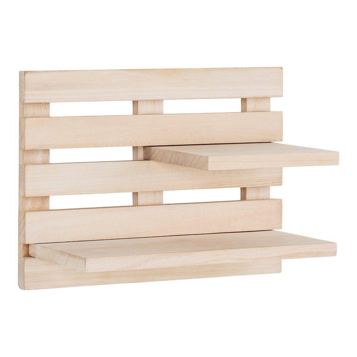 Odessa Plank - Wandplank, 2 planken van natuurlijk hout 30x16,5 cm