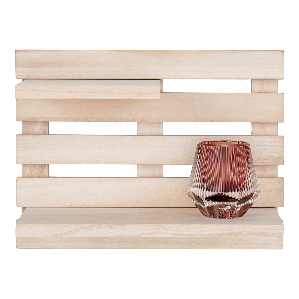 Odessa Plank - Wandplank, 2 planken van natuurlijk hout 30x16,5 cm