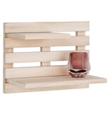 Odessa Plank - Wandplank, 2 planken van natuurlijk hout 30x16,5 cm