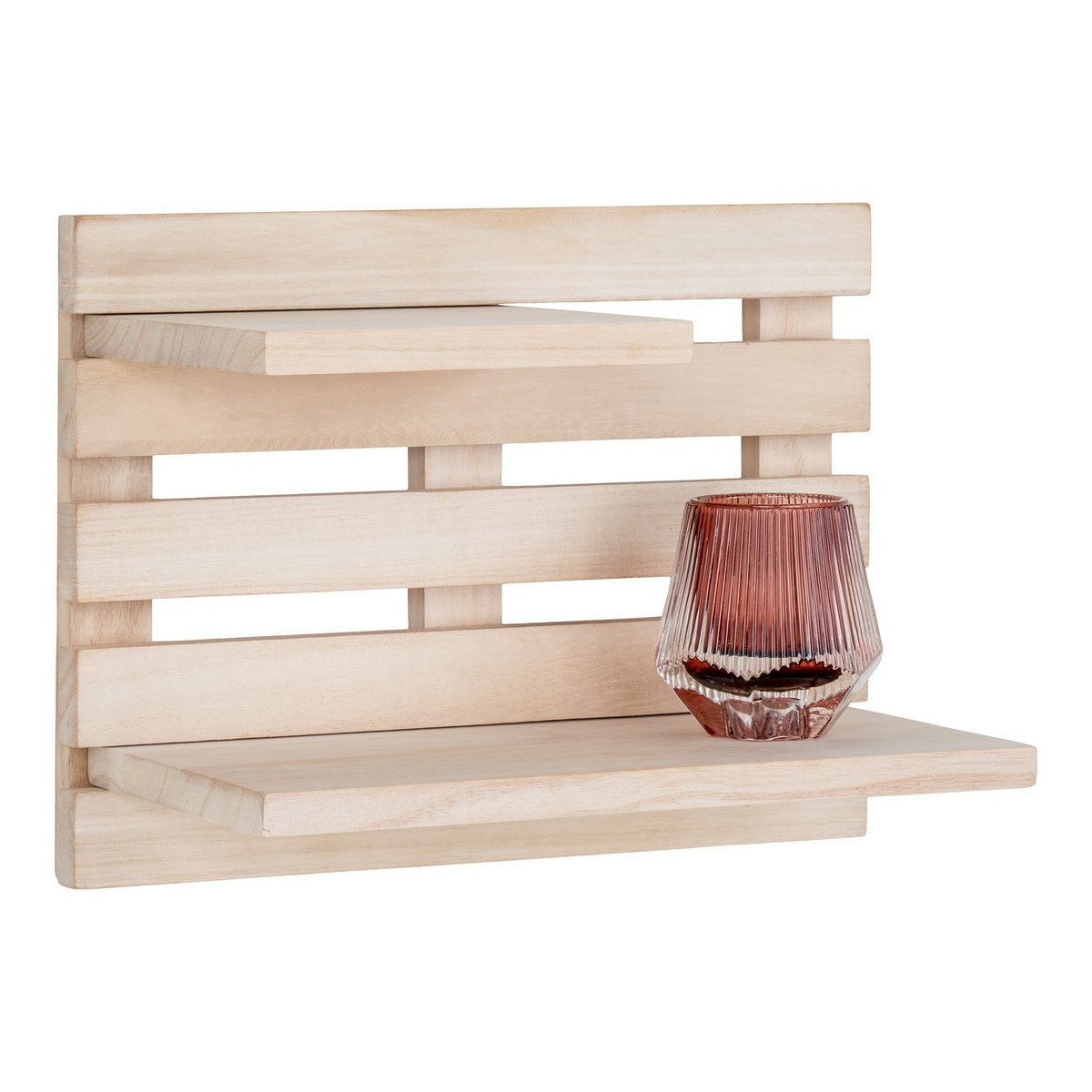 Odessa Plank - Wandplank, 2 planken van natuurlijk hout 30x16,5 cm