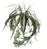 KantoormeubelenPlus Chlorophytum Kunstplant in Bloempot Stan - H45 x Ø45 cm - Groen