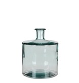 KantoormeubelenPlus Guan Fles Vaas - H26 x Ø21 cm - Gerecycled Glas - Transparant