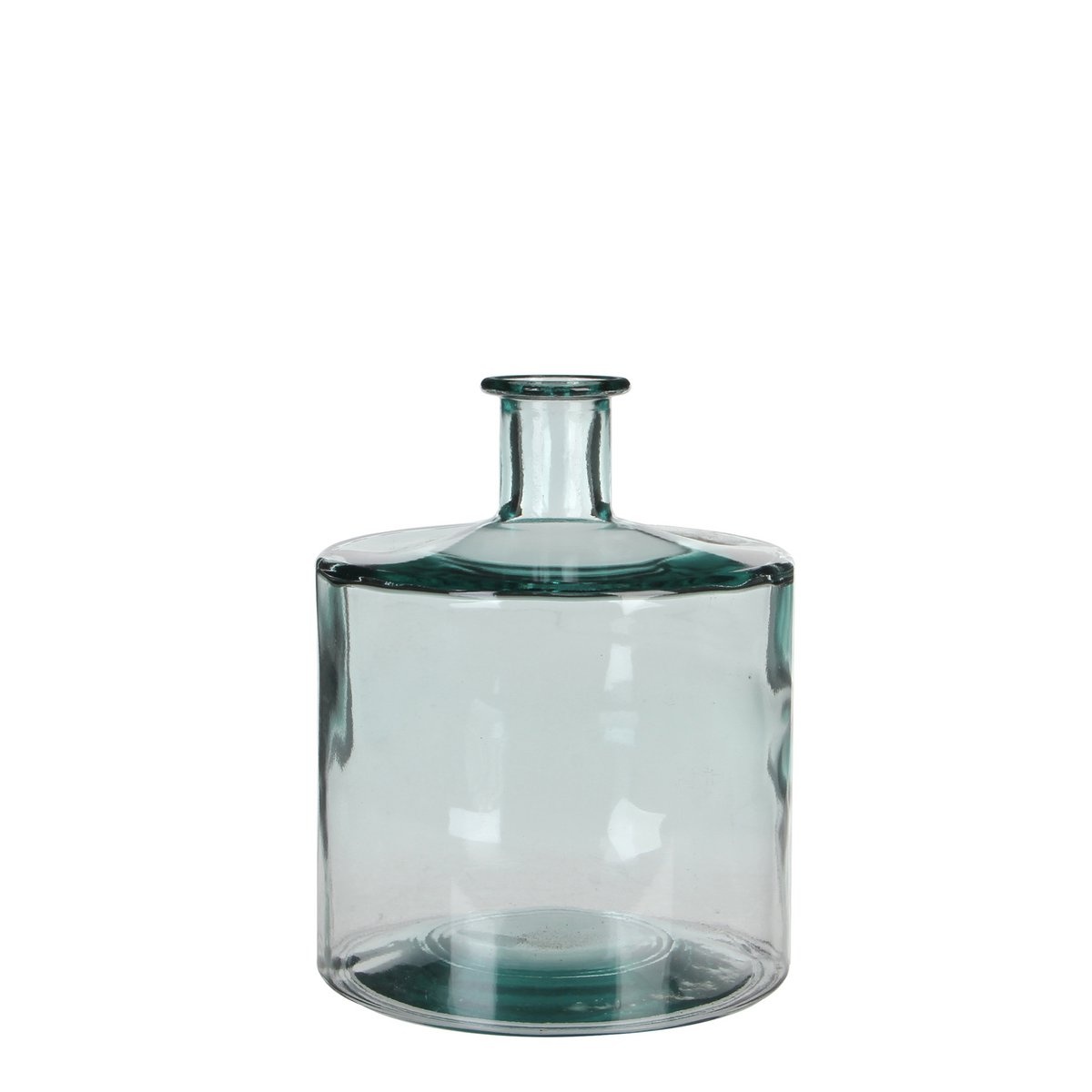 KantoormeubelenPlus Guan Fles Vaas - H26 x Ø21 cm - Gerecycled Glas - Transparant