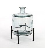 KantoormeubelenPlus Guan Fles Vaas - H26 x Ø21 cm - Gerecycled Glas - Transparant