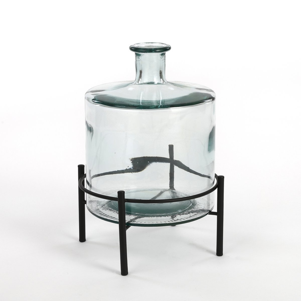 KantoormeubelenPlus Guan Fles Vaas - H26 x Ø21 cm - Gerecycled Glas - Transparant