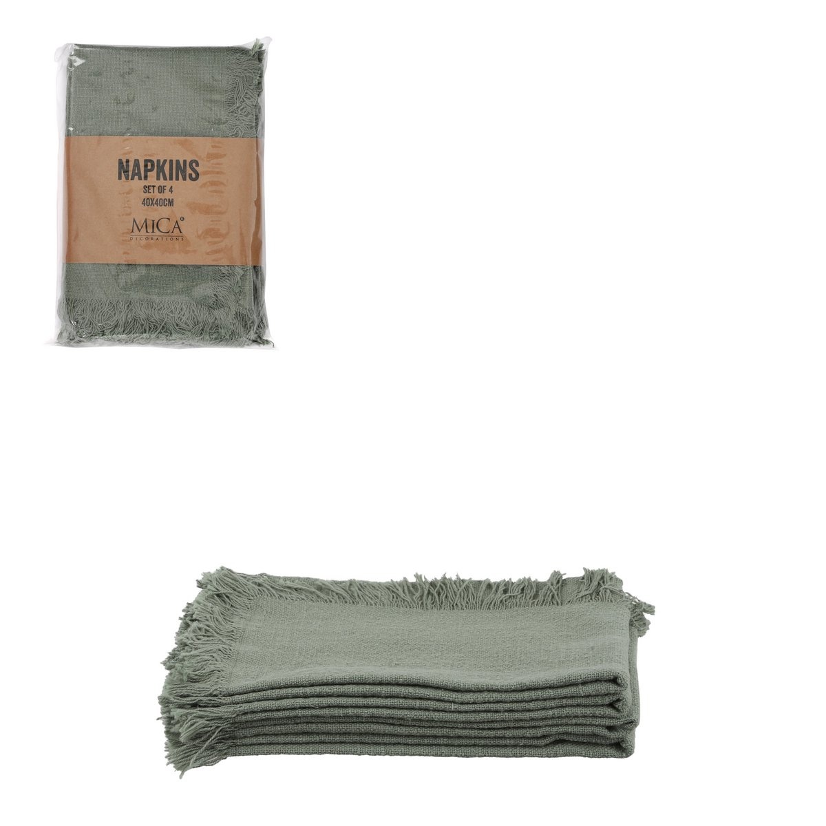 KantoormeubelenPlus Xavie Servet - Set van 4 - L40 x B40 cm - Groen