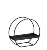 KantoormeubelenPlus Decoratierek Rond - L40 x B17 x H38 cm - Metaal - Zwart