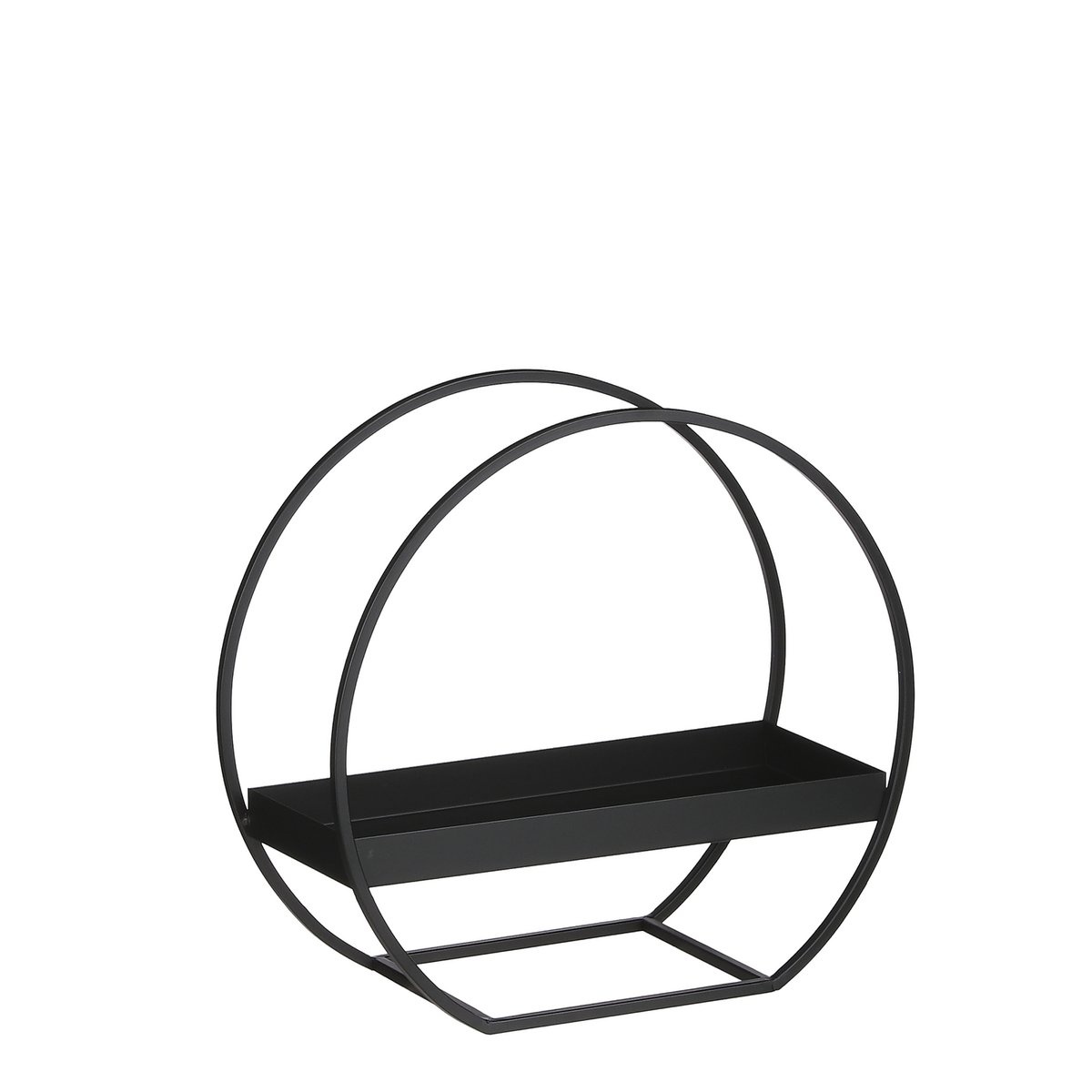 KantoormeubelenPlus Decoratierek Rond - L40 x B17 x H38 cm - Metaal - Zwart