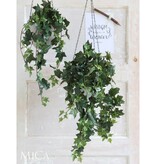 KantoormeubelenPlus Hedera Kunst Hangplant - H129 cm - Groen Bont