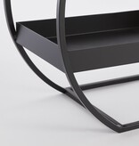KantoormeubelenPlus Decoratierek Rond - L40 x B17 x H38 cm - Metaal - Zwart
