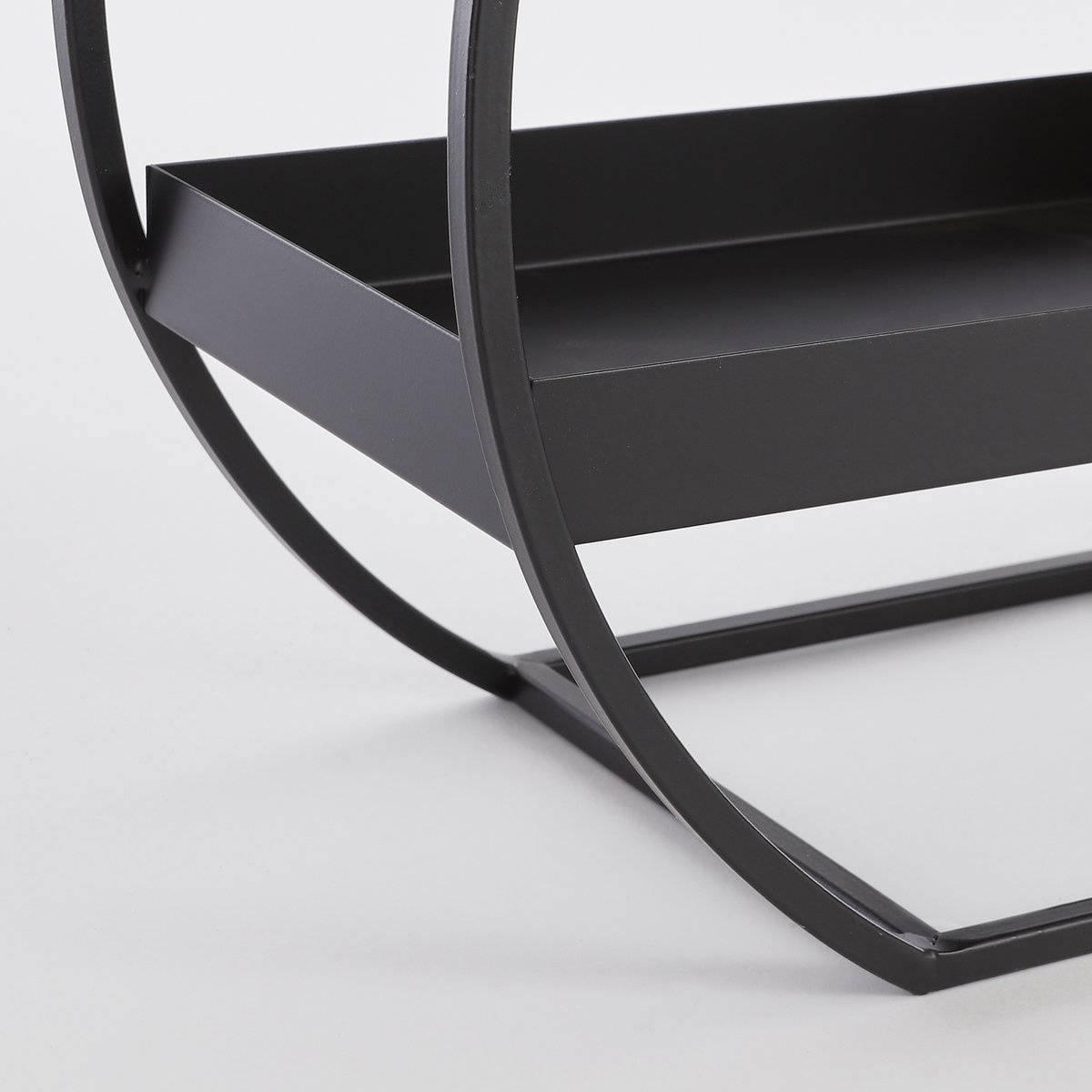 KantoormeubelenPlus Decoratierek Rond - L40 x B17 x H38 cm - Metaal - Zwart
