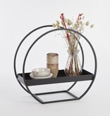 KantoormeubelenPlus Decoratierek Rond - L40 x B17 x H38 cm - Metaal - Zwart