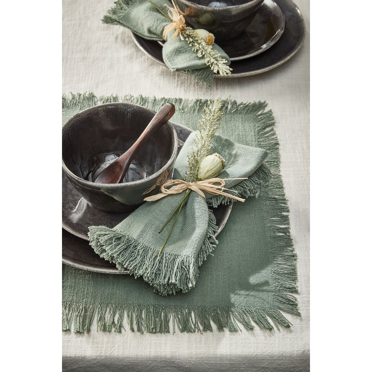 KantoormeubelenPlus Xavie Servet - Set van 4 - L40 x B40 cm - Groen