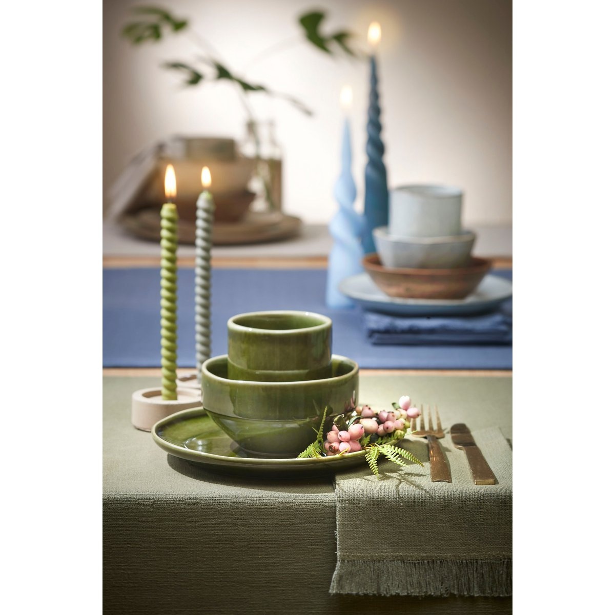 KantoormeubelenPlus Xavie Servet - Set van 4 - L40 x B40 cm - Groen