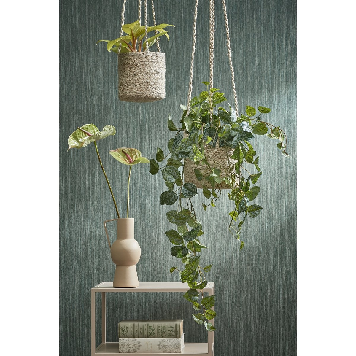 KantoormeubelenPlus Scindapsus Kunst Hangplant - H86 cm - Groen