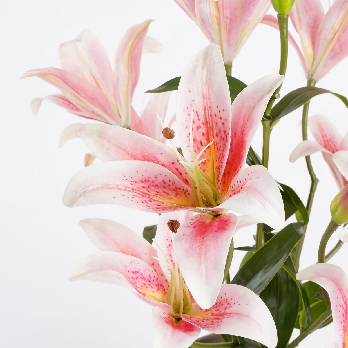 KantoormeubelenPlus Tijgerlelie Kunstplant in Bloempot Stan - H47 x Ø45 cm - Roze
