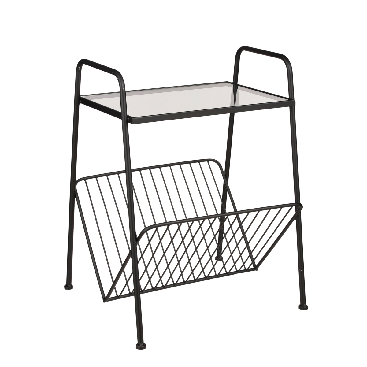 KantoormeubelenPlus Tijdschriftenhouder - L44,5 x B40 x H59 cm - Metaal - Zwart