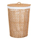 KantoormeubelenPlus Pomal Wasmand - Wasmand, papier, lichtbruin/wit, ø42x56 cm