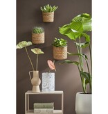 KantoormeubelenPlus Atlantic Hangende Mand voor Planten - Set van 3 - H16 x Ø16 cm - Lichtbruin