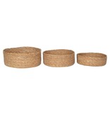 KantoormeubelenPlus Batam Basket - Mand, zeegras, naturel, set van 3