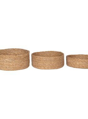 KantoormeubelenPlus Batam Basket - Mand, zeegras, naturel, set van 3