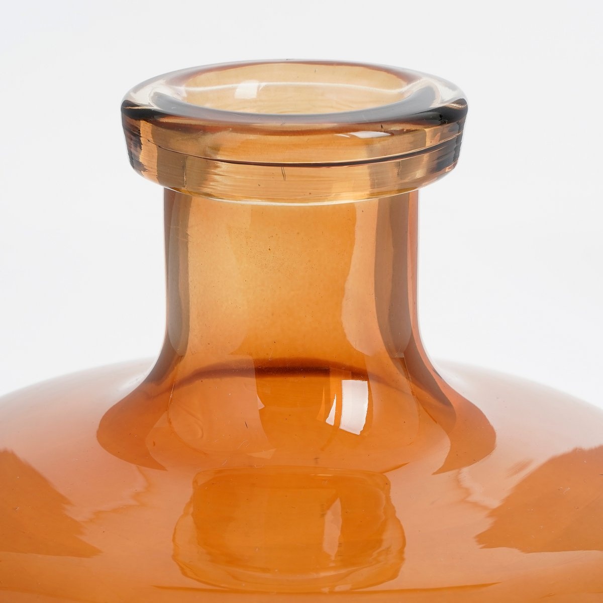 KantoormeubelenPlus Regal Fles Vaas - H21,5 x Ø20 cm - Glas - Bruin