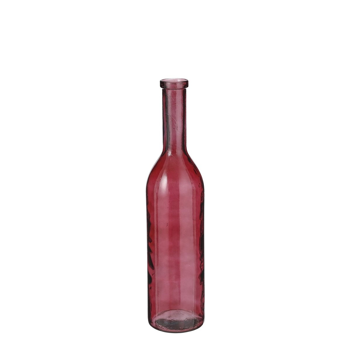 KantoormeubelenPlus Rioja Fles Vaas - H75 x Ø18 cm - Gerecycled Glas - Bordeaux