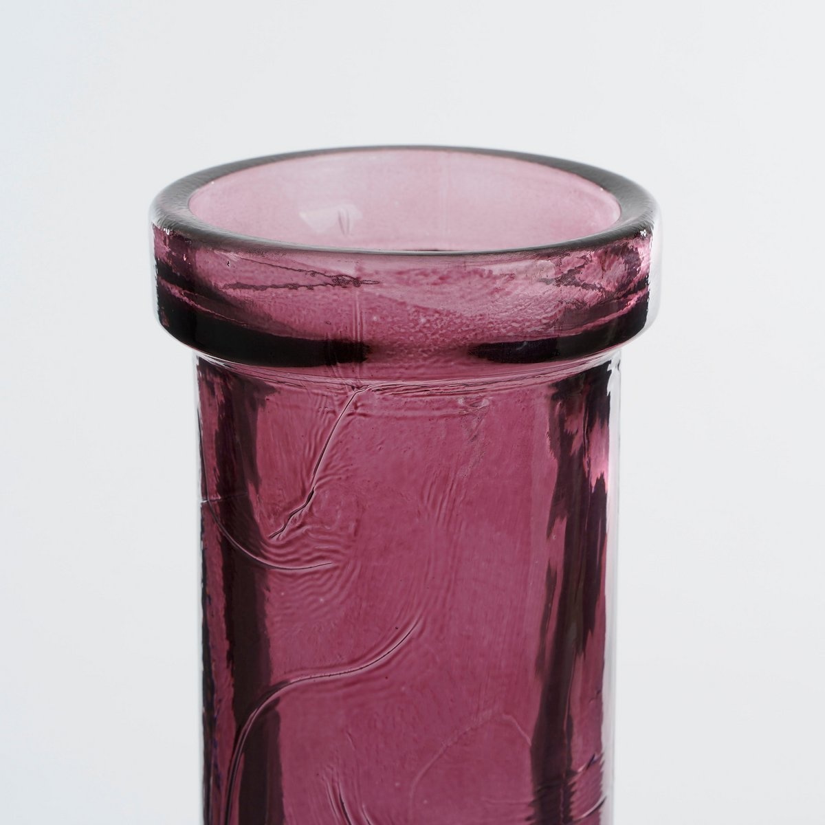 KantoormeubelenPlus Rioja Fles Vaas - H75 x Ø18 cm - Gerecycled Glas - Bordeaux
