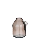 KantoormeubelenPlus Sitia Fles Vaas - H25,5 x Ø21 cm - Gerecycled Glas - Taupe