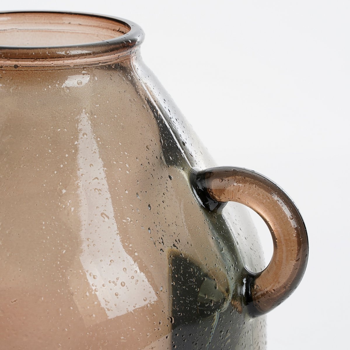 KantoormeubelenPlus Sitia Fles Vaas - H25,5 x Ø21 cm - Gerecycled Glas - Taupe