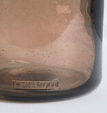 KantoormeubelenPlus Sitia Fles Vaas - H25,5 x Ø21 cm - Gerecycled Glas - Taupe
