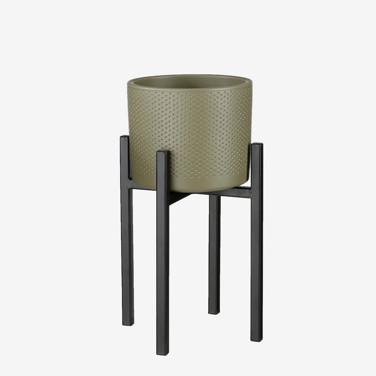 KantoormeubelenPlus Ascot Plantenstandaard XL - L34 x B34 x H49,5 cm - Metaal - Zwart