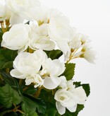 KantoormeubelenPlus Begonia Kunstplant in Bloempot Stan - H30 x Ø25 cm - Wit