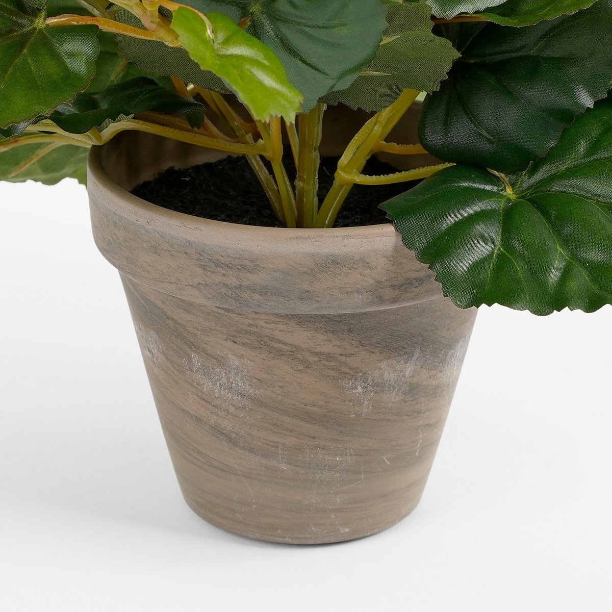 KantoormeubelenPlus Begonia Kunstplant in Bloempot Stan - H30 x Ø25 cm - Wit