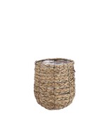KantoormeubelenPlus Avalon Mand voor Planten - H21 x Ø18 cm - Zeegras - Lichtbruin