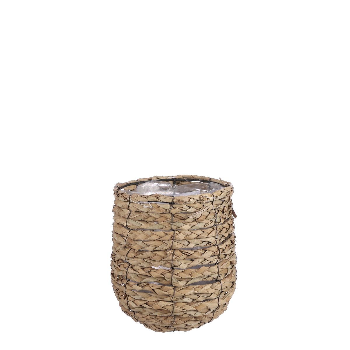 KantoormeubelenPlus Avalon Mand voor Planten - H21 x Ø18 cm - Zeegras - Lichtbruin
