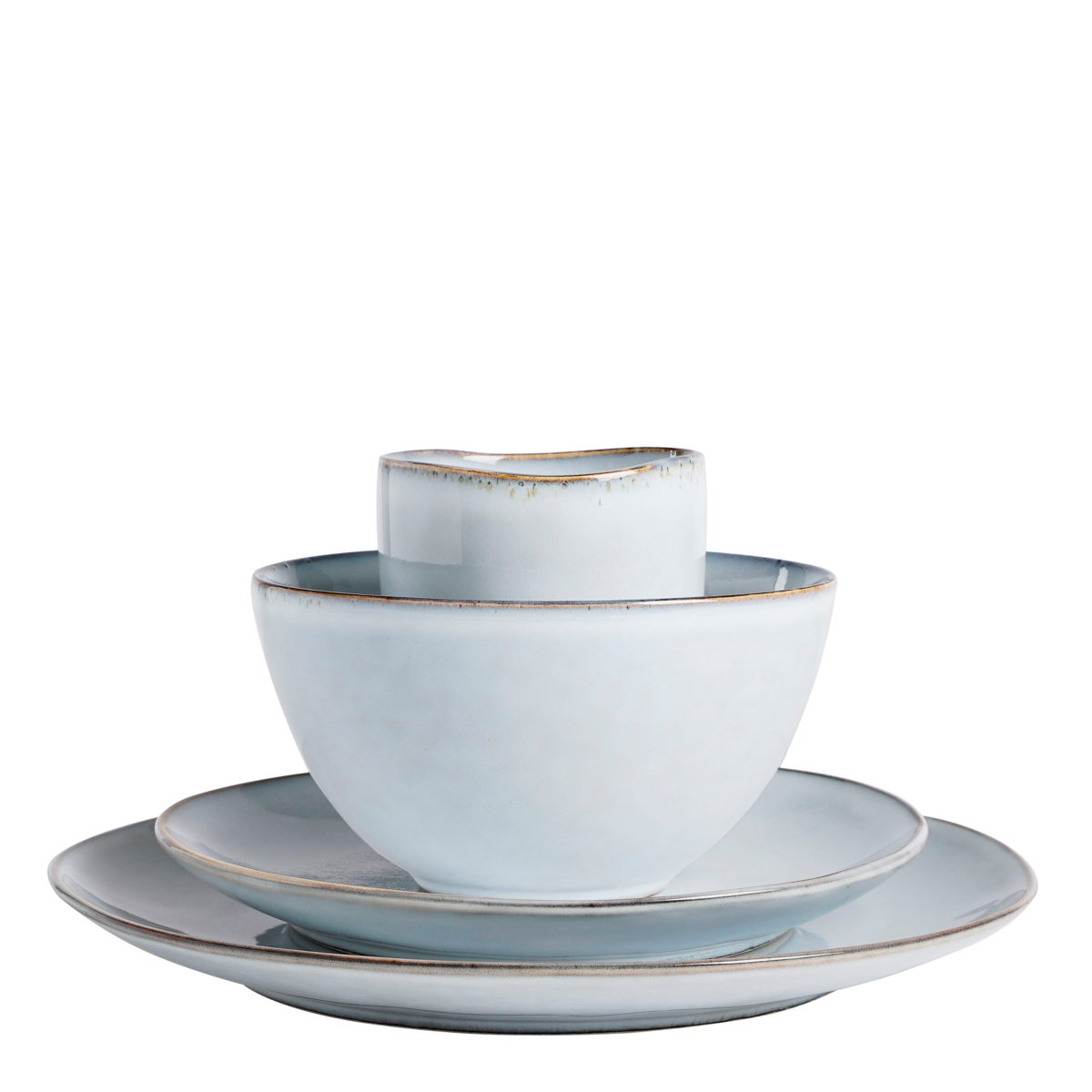 KantoormeubelenPlus Tabo Serviesset 4 Persoons - Grijs